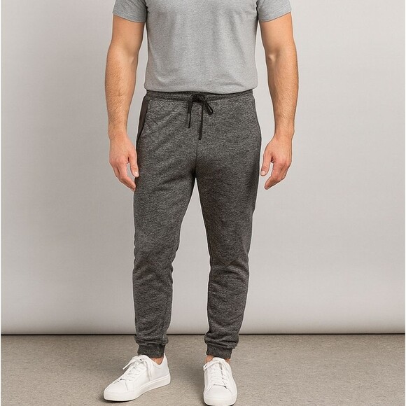 Rue 21 Joggers Athletic Men's L Grey Pockets Zippers Black Shading Sweats - Picture 1 of 7